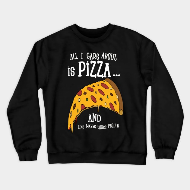 Funny Pizza Lovers Design Crewneck Sweatshirt by Turnersartandcrafts